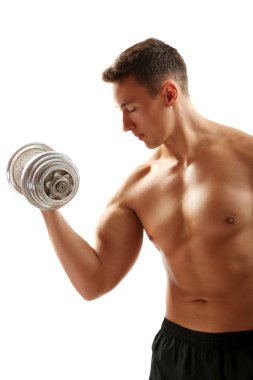 yakışıklı genç kaslı sporcu