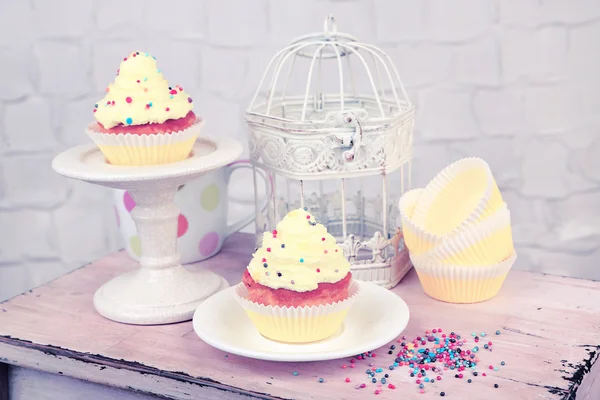 맛 있는 컵 케이크 — 스톡 사진