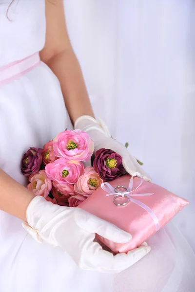 Bride in gloves