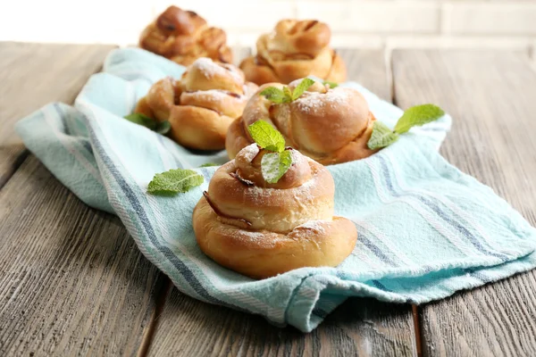 Tasty buns with berries — Stock Photo, Image