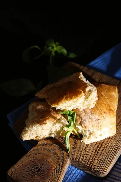 Chléb a bazalkou — Stock fotografie