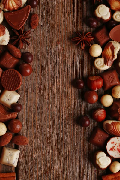 Different kinds of chocolates — Stock Photo, Image