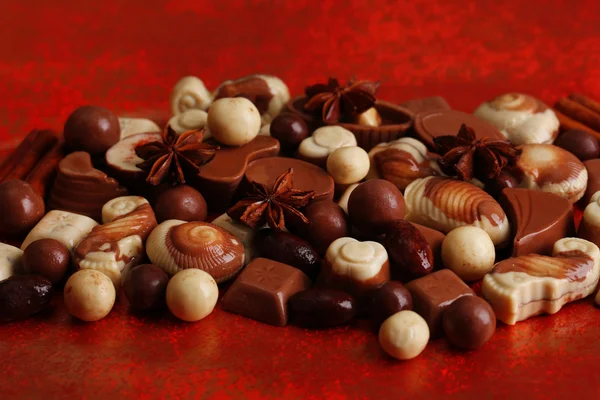 Different kinds of chocolates — Stock Photo, Image