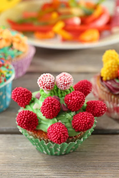 Birthday cupcakes — Stock Photo, Image