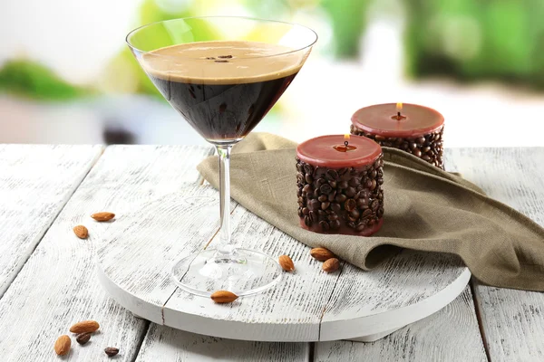 Espresso cocktail geserveerd — Stockfoto