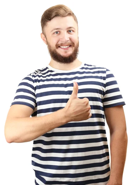 Homem bonito com barba — Fotografia de Stock