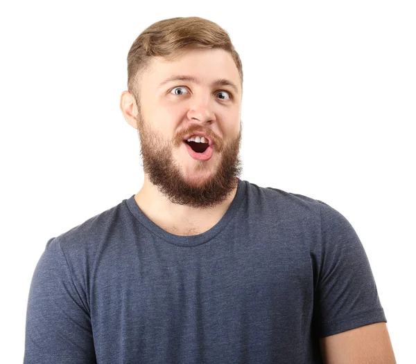 Homem bonito com barba — Fotografia de Stock