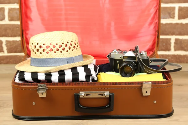 Female clothes in suitcase — Stock Photo, Image