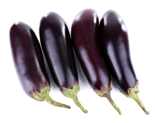 화이트에 aubergines — 스톡 사진
