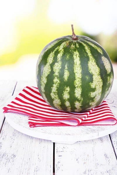 Wassermelone auf Serviette — Stockfoto