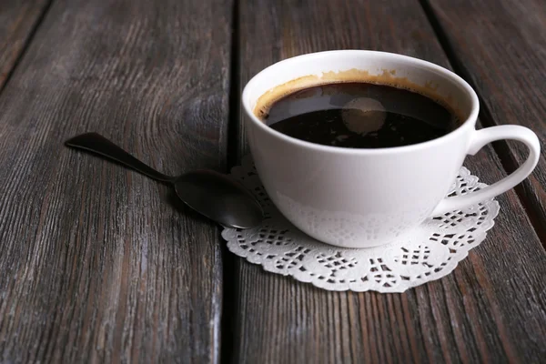 Kaffee auf Serviette — Stockfoto