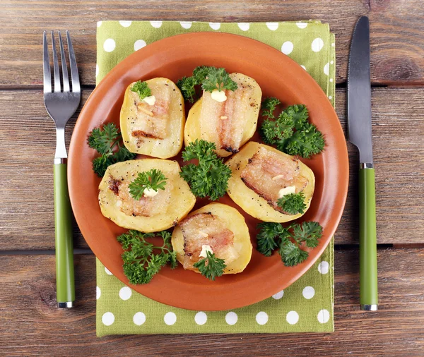 Potato with bacon — Stock Photo, Image