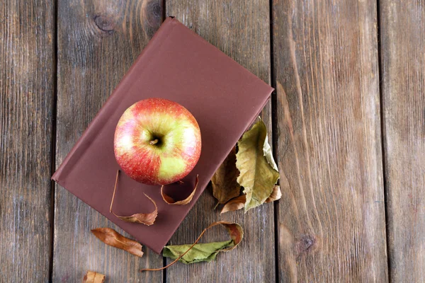 Manzana con libro — Foto de Stock