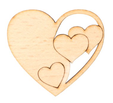 Dekoratif ahşap kalp