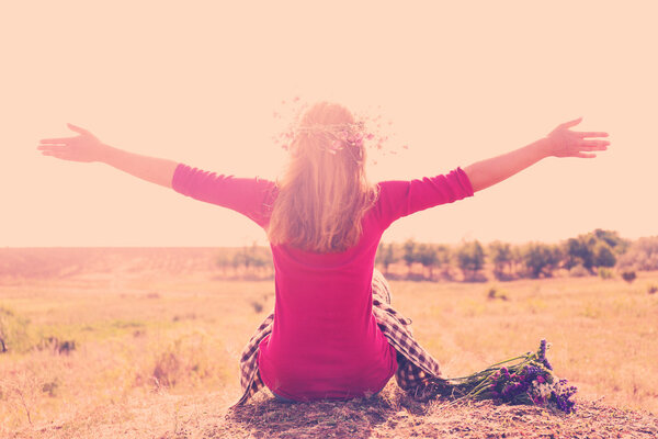 Woman waiting for summer