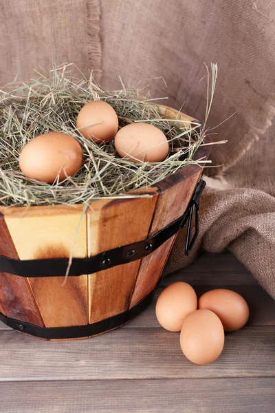 Big round basket — Stock Photo, Image