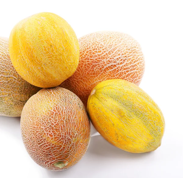 Meloner isolerade på vitt — Stockfoto