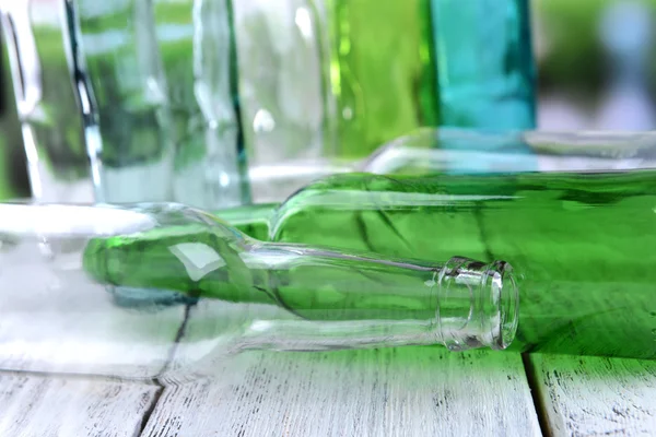 Empty glass bottles — Stock Photo, Image