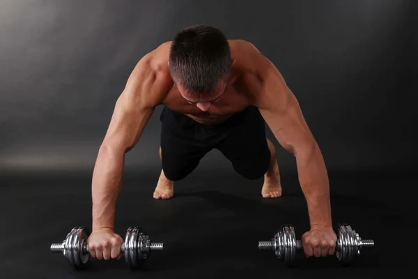 Handsome young muscular sportsman — Stock Photo, Image