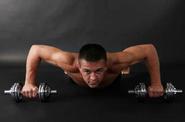 Handsome young muscular sportsman — Stock Photo, Image