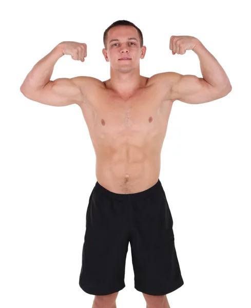 Schöner muskulöser junger Mann — Stockfoto