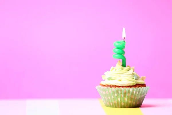 Delicious birthday cupcake — Stock Photo, Image