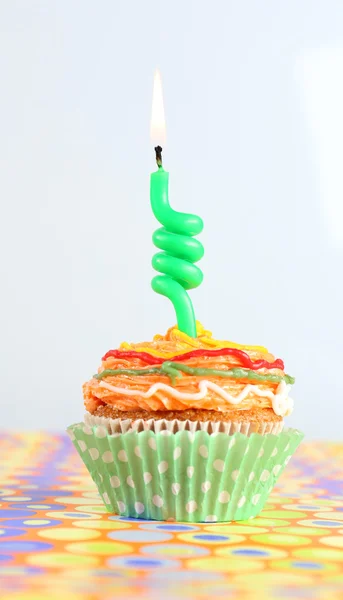 Delicious birthday cupcake — Stock Photo, Image