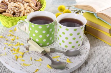 Two cups of tea clipart