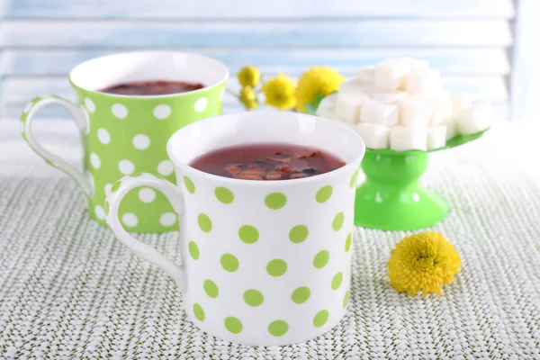 Cups and sugar — Stock Photo, Image