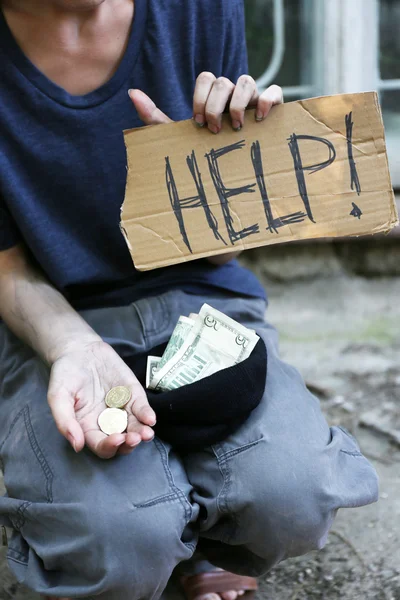 Homeless beggar — Stock Photo, Image