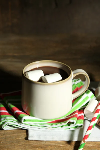 Chocolate caliente con malvaviscos — Foto de Stock