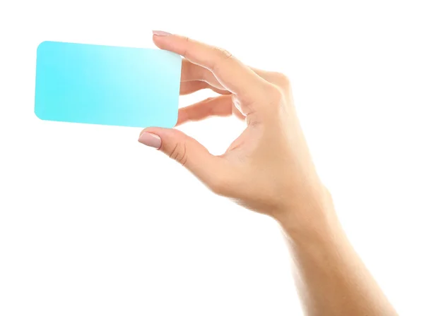 Mano Holding Card — Foto Stock