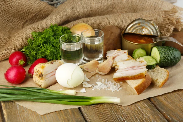 Pequeno-almoço aldeia — Fotografia de Stock