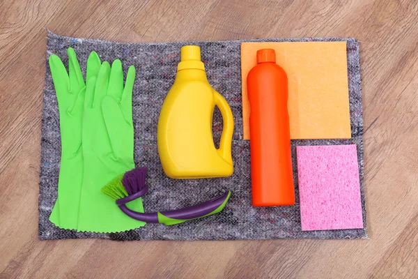 Collection of cleaning products — Stock Photo, Image