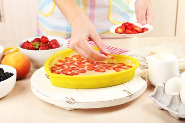 lezzetli pasta ve malzemeler için tablo mutfak pişirme 