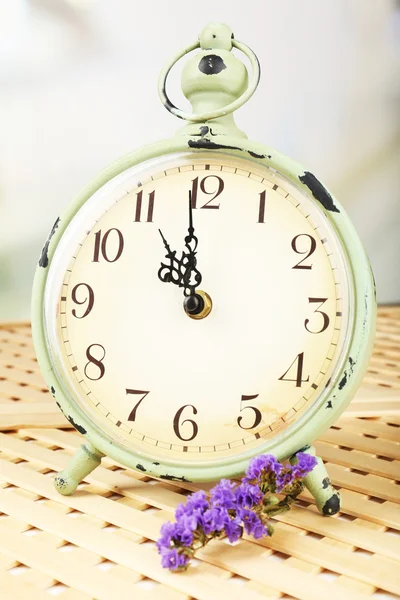 Retro alarm on table — Stock Photo, Image