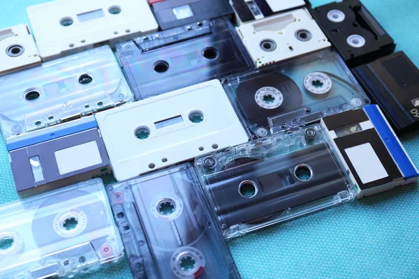 Colección de cintas de audio retro — Foto de Stock