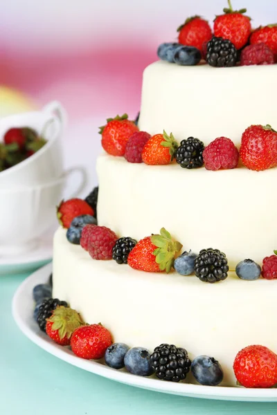 아름 다운 웨딩 케이크 — 스톡 사진
