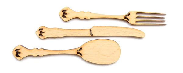 Decorative wooden utensils — Stock Photo, Image