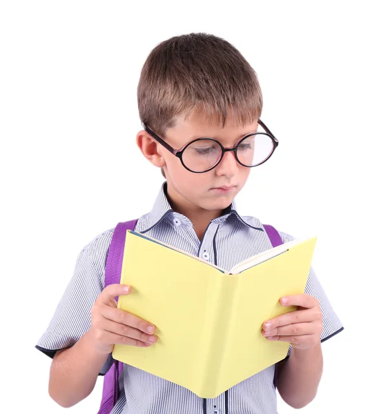 Pequeno menino bonito da escola — Fotografia de Stock