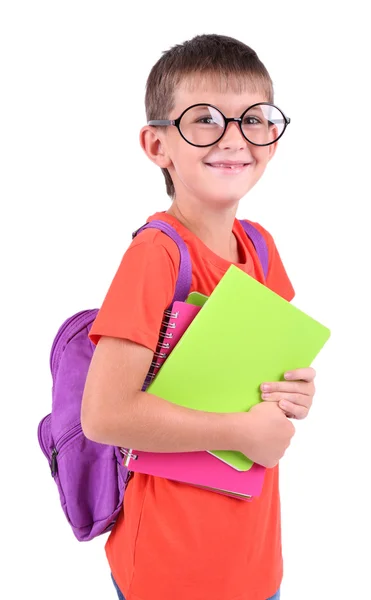 Kleine mooie schooljongen — Stockfoto