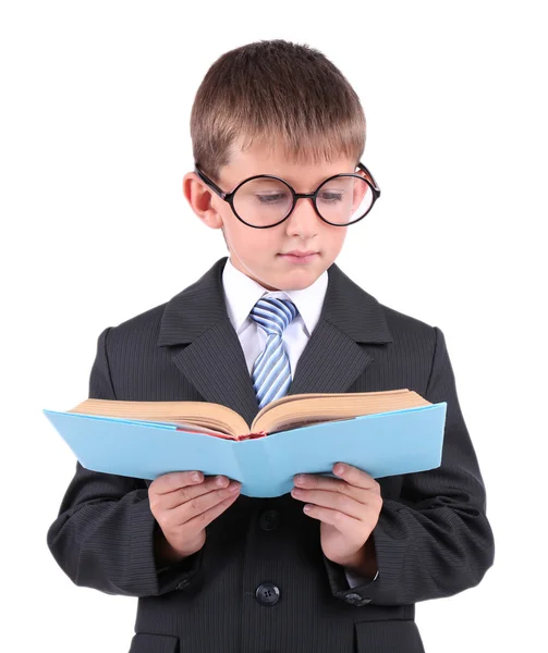 Pequeno menino bonito da escola — Fotografia de Stock