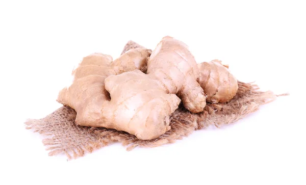 Ginger root on napkin — Stock Photo, Image