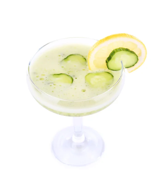 Cucumber cocktail with lemon — Stock Photo, Image