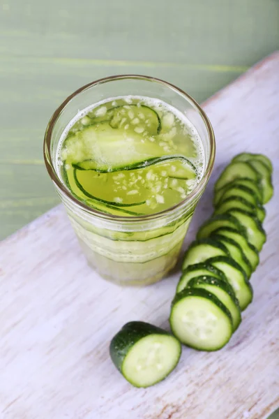 Glass of cucumber cocktail — Stock Photo, Image