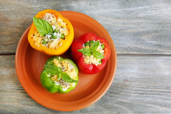 Peppers förberett för matlagning fyllda paprika — Stockfoto