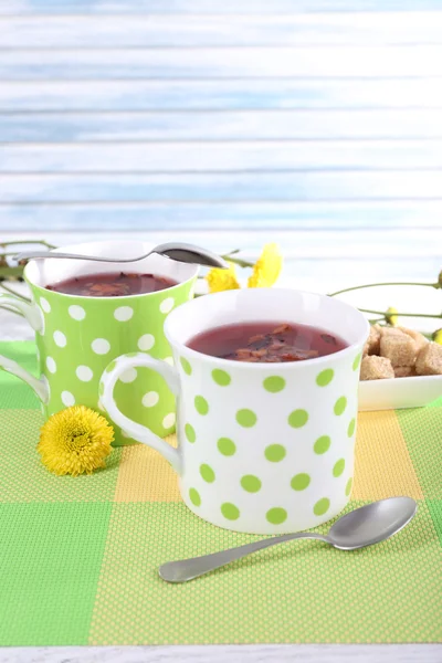 Two polka dot cups — Stock Photo, Image