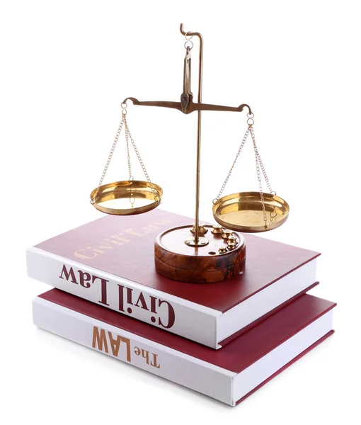 Books of Law and scale — Stock Photo, Image