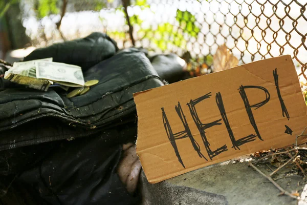 Things homeless outdoors — Stock Photo, Image