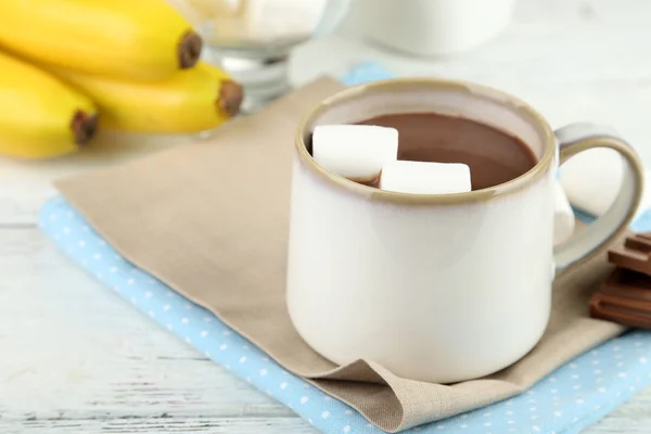 Chocolate caliente con malvaviscos — Foto de Stock